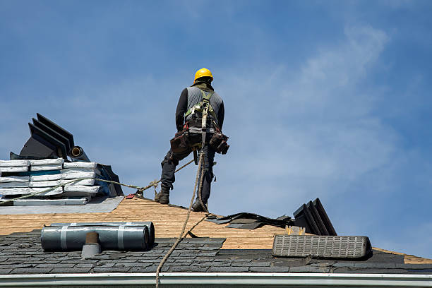 Professional Gutter Installation technician working in Harwich Port, MA